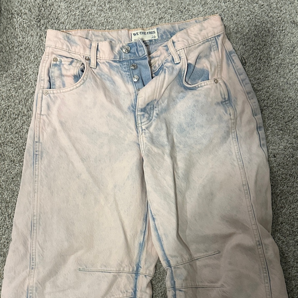 We The Free Pastel Tie-Dye Jeans